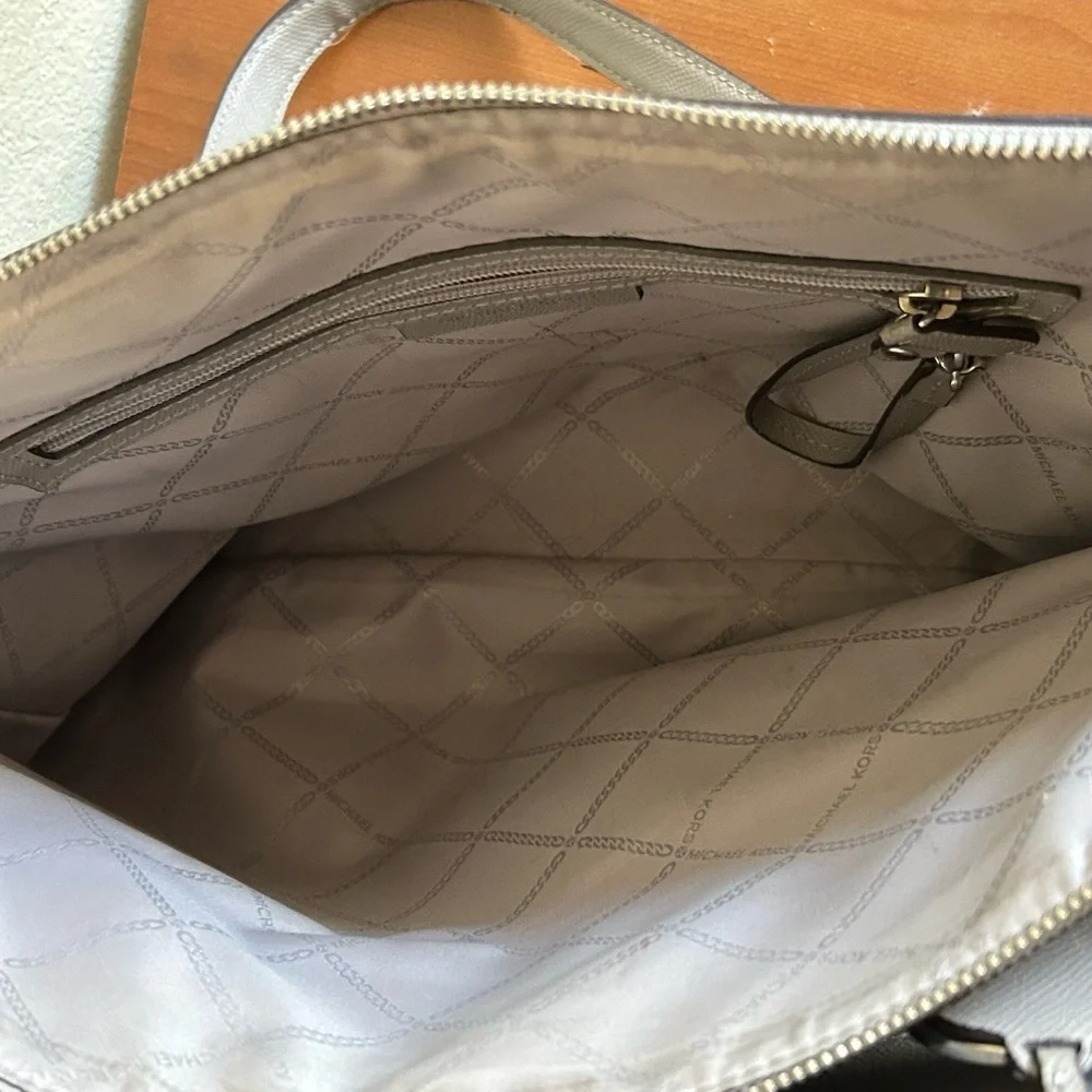Michael Kors Houston Double Zip Crossgrain Leather Satchel